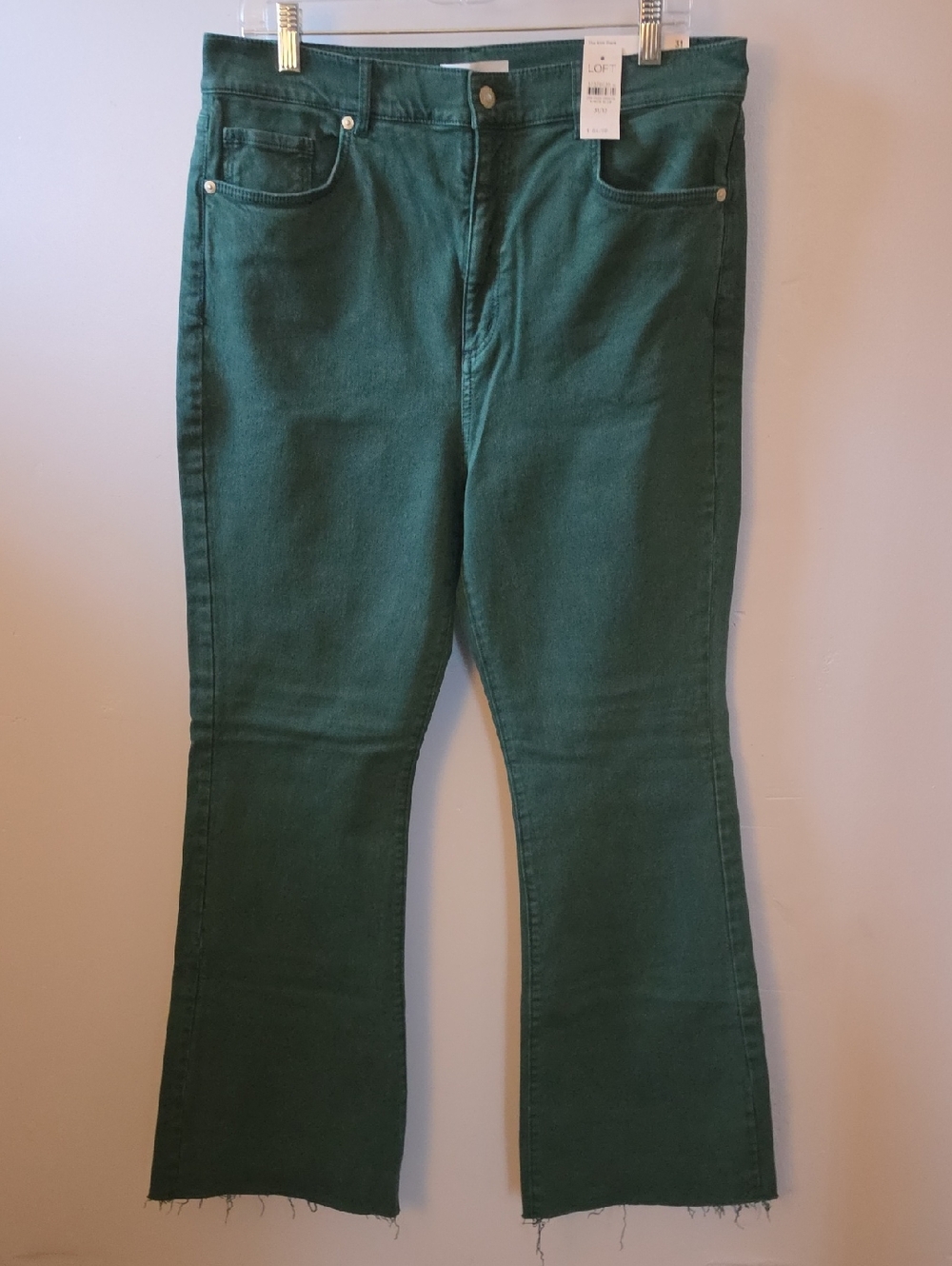 LOFT Dark Green Flare Jeans